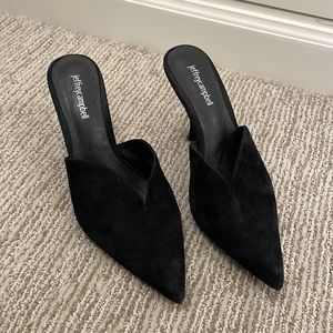 Suede Mule Pumps